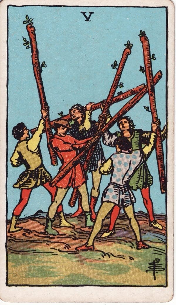Fünf der Stäbe