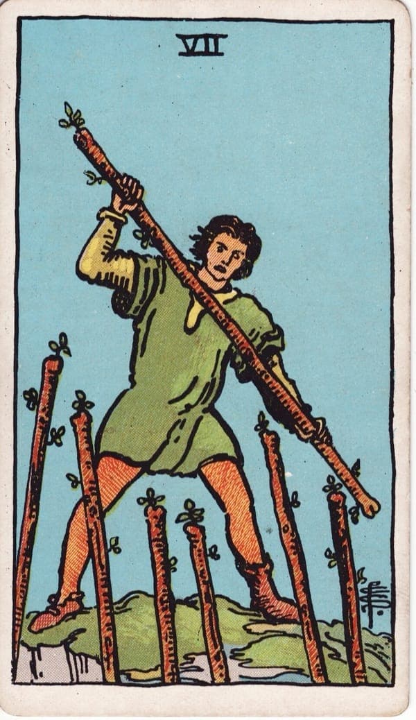 Sieben der Stäbe