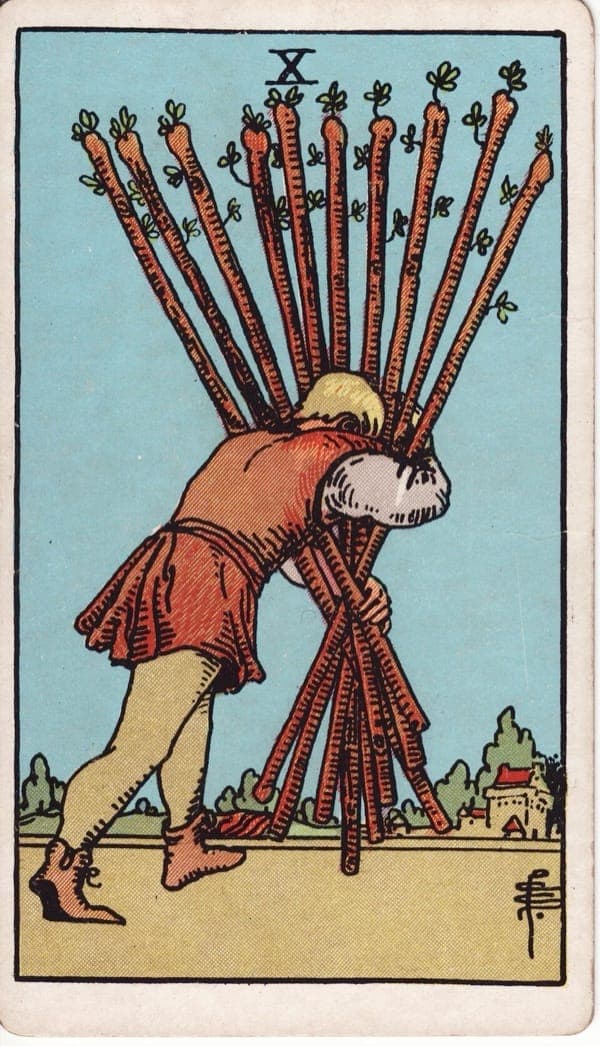 Zehn der Stäbe